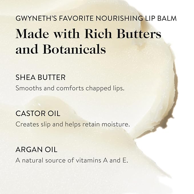 goop Beauty Lip Balm | Clean Moisturizing Lip Balm for Chapped, Cracked & Dry Lips | Coconut Oil & Shea Butter Lip Balm | 0.16 oz | Nourishing, Soothing, Hydrating Lip Balm | Petroleum & Paraben Free