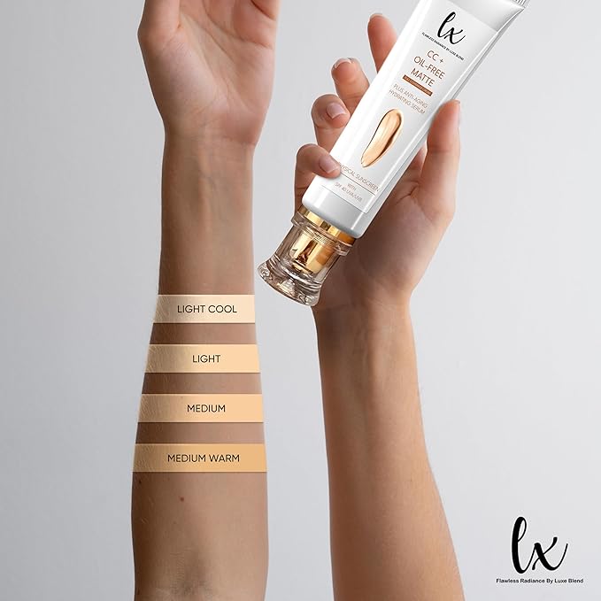 Lx Blend CC+ Cream Oil Free Matte Anti Aging Foundation SPF40 (Medium Warm)