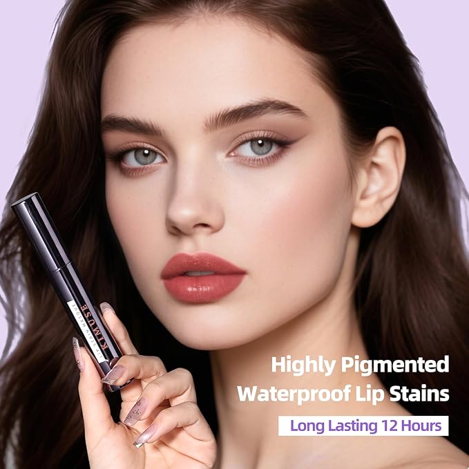 KIMUSE Lip Stain Masque: Peel Off Lip Stain Long Lasting Waterproof 12HR Transfer Proof & Hydrating Tint, Instant Lip Color With Natural Matte Effects, Vegan & Easy To Use