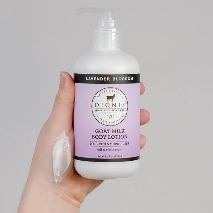 Dionis Goat Milk Skincare Lavender Scented Whipped Body Scrub & Lotion Gift Set - Gentle Chamomile Blended Exfoliating Sugar Scrub & Hydrating Body Cream Set, 6 oz & 8.5 oz
