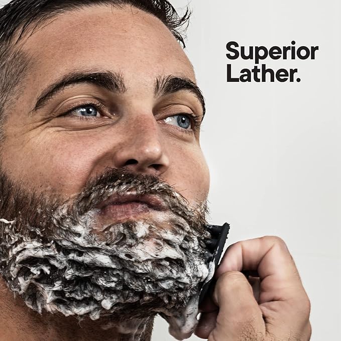 TOOLETRIES Beard Scrubber - Silicone Beard Brush & Exfoliator for Men, Deep Cleans & Unclogs Pores, Ergonomic Handle Design, Removes Beardruff - Charcoal