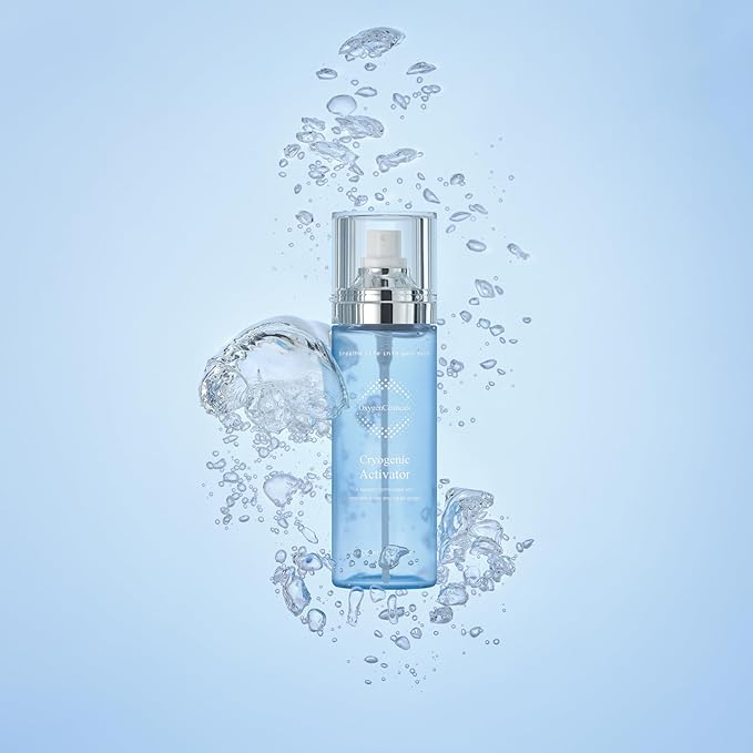 Cryogenic Activator (100ml / 3.38oz) – Facial Mist Toner for Hydrating, Soothing, and Cooling, Naturally Derived Deep Sea Water with Pure Oxygen, Suitable for All Skin Types