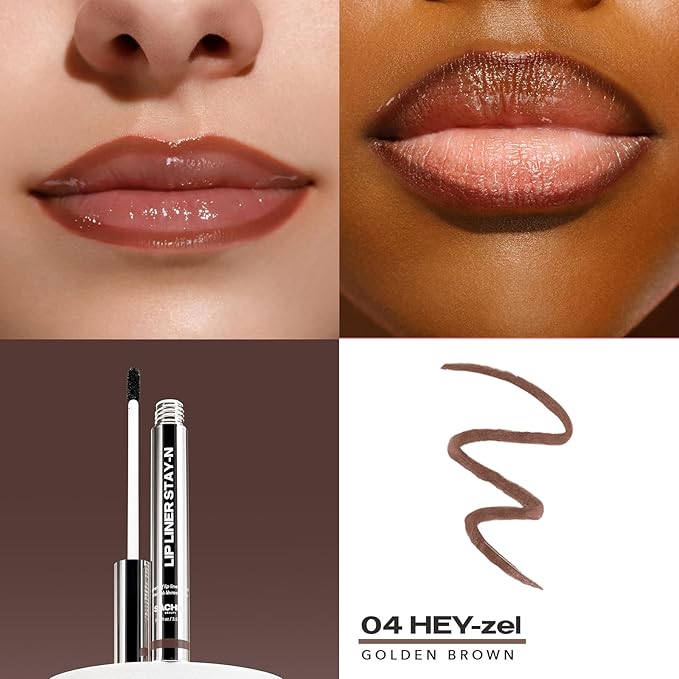 Sacheu Lip Liner STAY-N Peel Off Lip Stain — Long Lasting Matte Lip Tattoo Transfer Proof Lipstain Infused with Hyaluronic Acid & Vitamin E for All Skin Types — Vegan & Cruelty-Free, Core Bundle