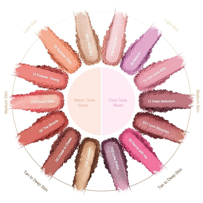 OULAC Blush Makeup Powder Mauve| Natural Matte Blush Cool Tone Skin Light Meidum | Buildable & Light Weight Smooth| Cruelty-Free Blush Vegan | 4.8g 11 Fatal Seduction (Mauve Wood Color)