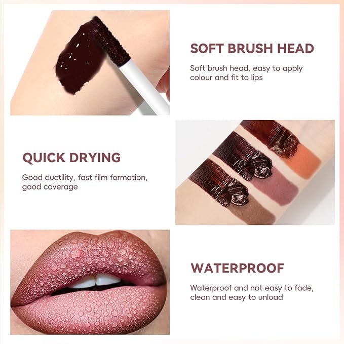 Nude Peel Off Lip Liner Stain Tattoo with Light Nude Lip Gloss Glow Oil, Non-Stick Cup High Shine Lip Combo Waterproof Long Wear Lightweight Glossy Lipstick Makeup