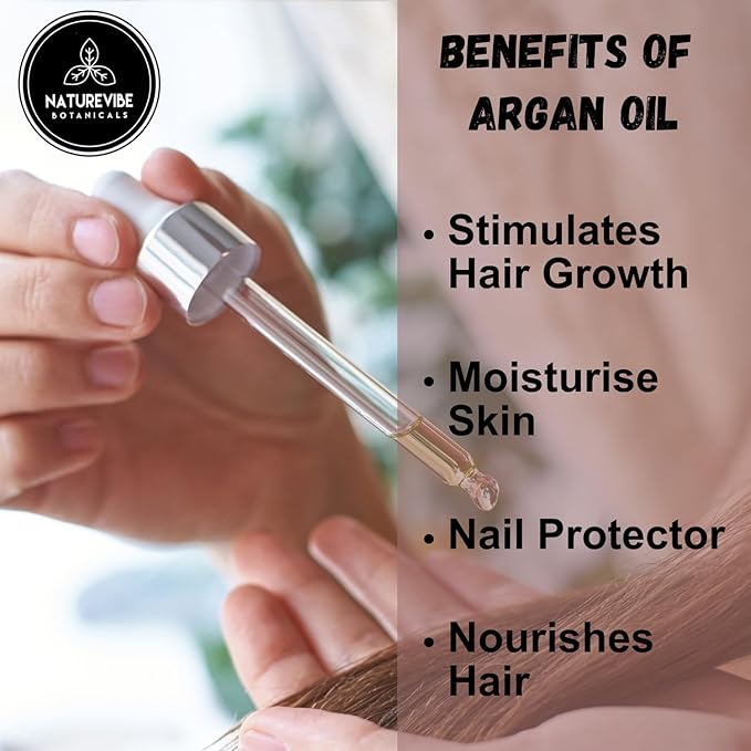Naturevibe Botanicals Argan Oil 32 Ounces | 100% Pure and Natural | Great for Skin Care and Hair Care
