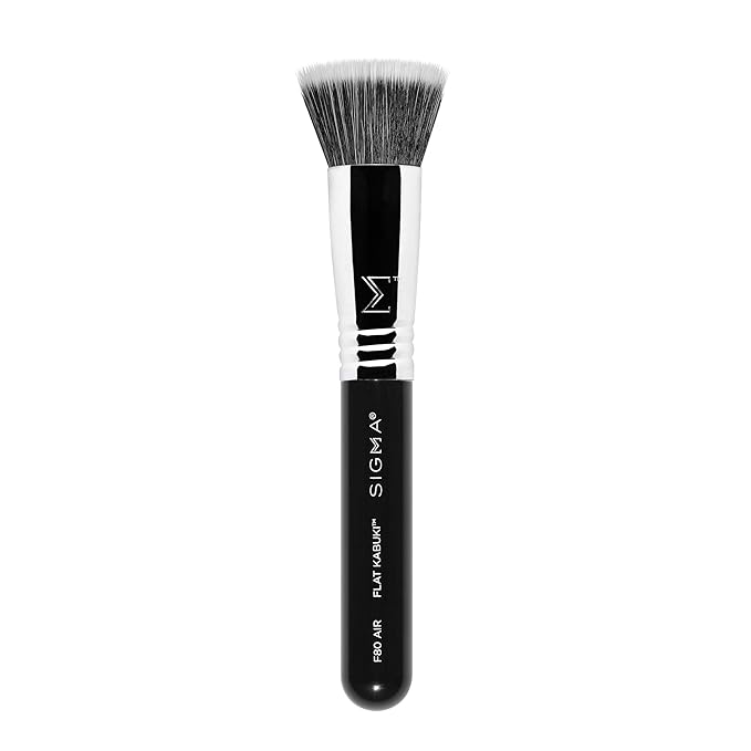 Sigma Beauty F80 Air Flat Kabuki Brush – Flat Top Kabuki Foundation Brush with Premium Synthetic Fibers for Evenly Blending and Buffing Foundation, Compatible with Liquid & Cream Makeup Product
