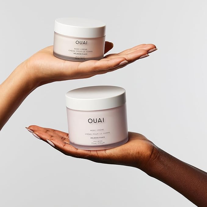 OUAI Body Cream Travel Size, Melrose Place - Hydrating Whipped Body Cream with Cupuaçu Butter, Coconut Oil & Squalane - Softens Skin and Delivers Healthy-Looking Glow - Sulfate Free Skin Care (3.4 Oz)