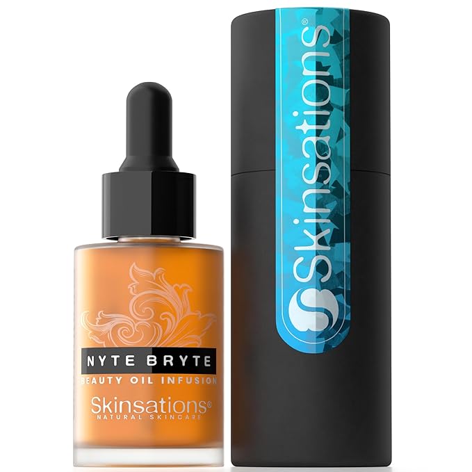 Skinsations - Retinol Face Oil Infusion - NYTE BRYTE - Anti-Aging, Collagen Boosting, Antioxidant Protection, Skin Care - Retinol, Plum Kernel Oil, Sea Buckthorn, Wheat Germ Oil, Vitamin A, Vitamin E