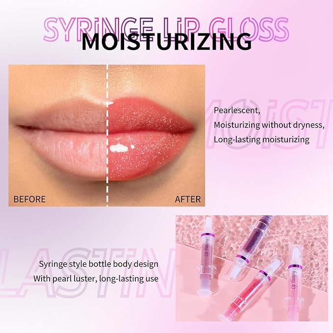 Lip Plumper Booster,Plumping Lip Gloss Spicy Lifter Shimmer Oil Hydrating High-Shine Volumizes Fuller Lip Glass Mirror Glaze Plump and Pout Lip Plumper Nourishing for Women Girls Makeup#4
