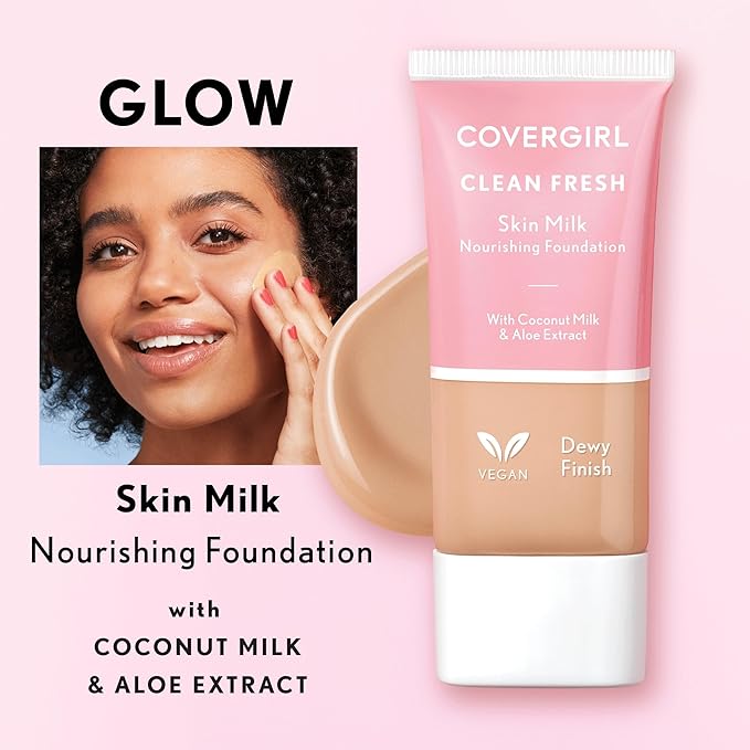 COVERGIRL, Clean Fresh Skin Milk Foundation, Medium, 1 Fl Oz (Pack of 2)