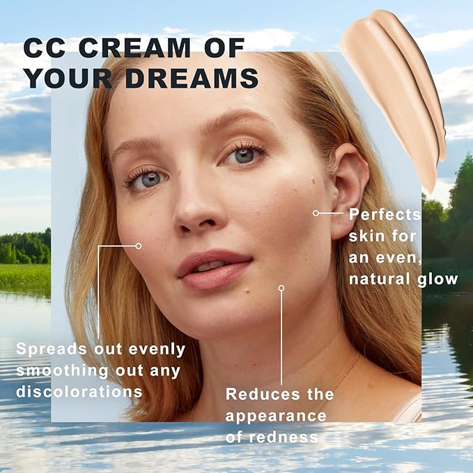 Lumene Color Correcting CC Cream - Lightweight Foundation - Medium Coverage - Redness Reducing Face Makeup for a Glowing Complexion - Vegan Formula + Suitable for All Skin Types - Fair (1 fl oz)