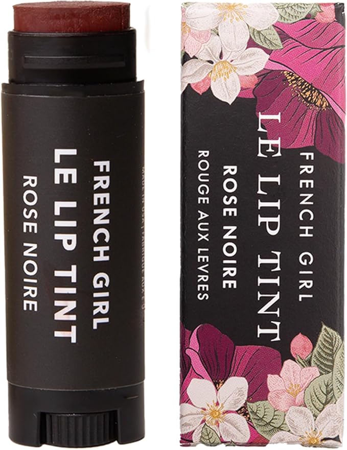 FRENCH GIRL Vegan Organic Lip Tint Color Balm, Natural Lipstick, Hydrating Sheer Lip Stain, Organic Tinted Emollient Lip Balm