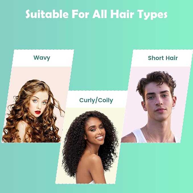 Curl Defining Brush, Curly Hair Brush Defining with Side Gear for Combing, Shaping, and Styling Curly Hair, Lightweight Candy Brush Suitable for All Wet or Dry Hair Types for Women and Men(Green+Pink)