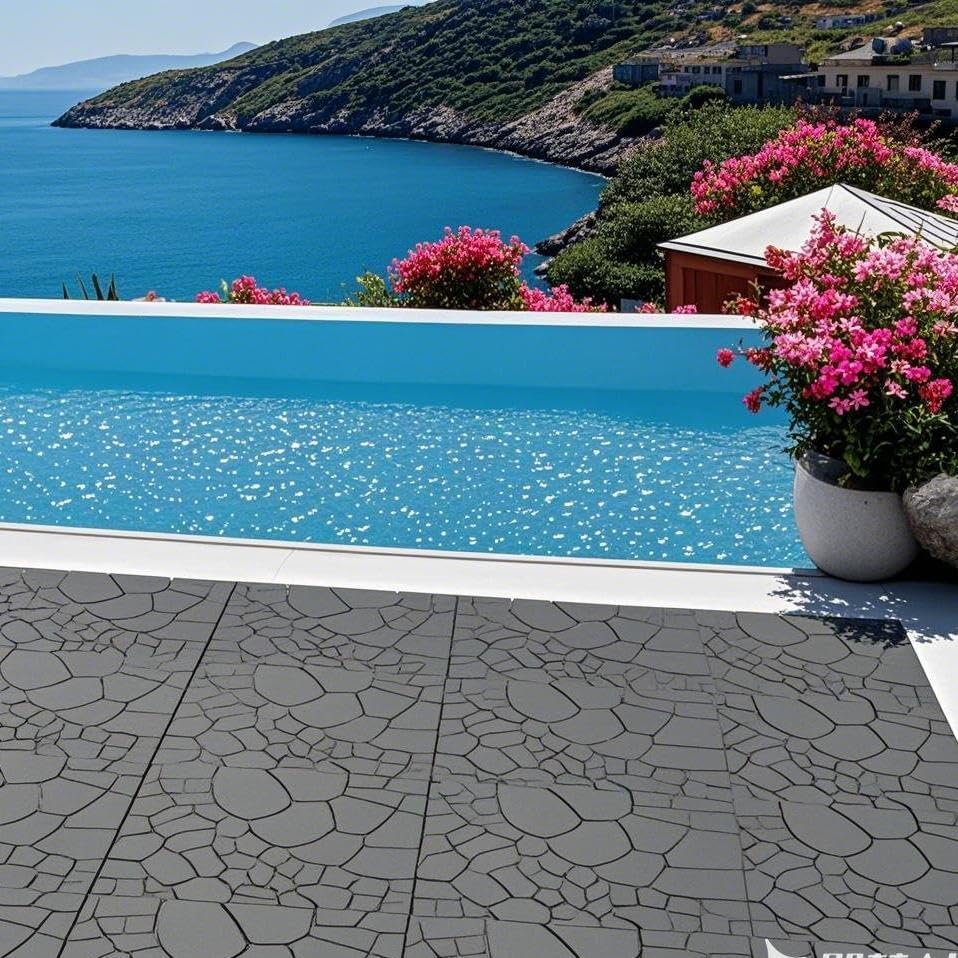 44 Pack Plastic Interlocking Decking Tiles, 12x12 Inch Waterproof Outdoor Floor - Image 6