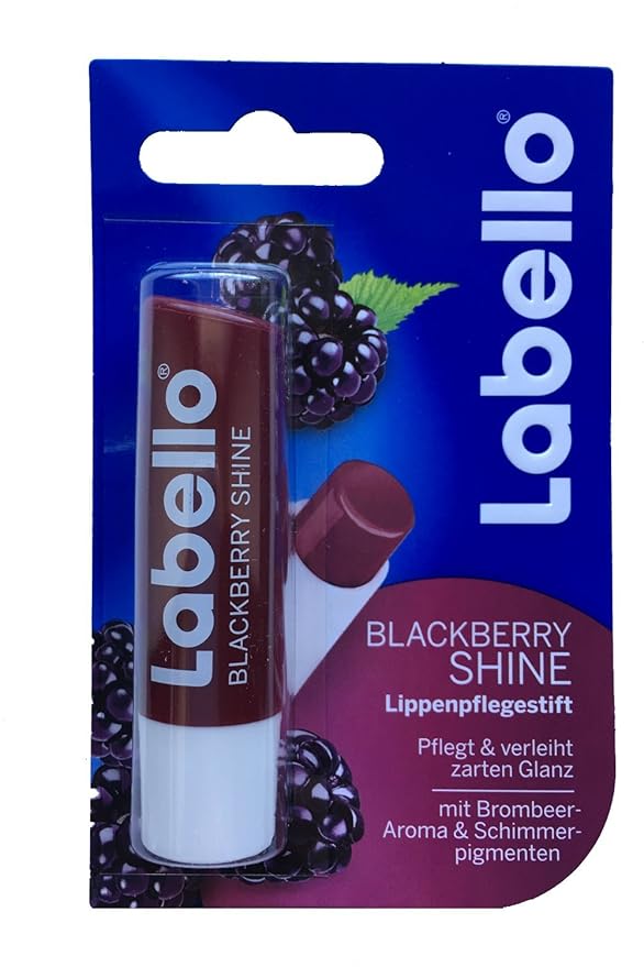 Labello Soft Rose, Labello Watermelon Shine, Labello Blackberry Shine Lip Balm Bundle
