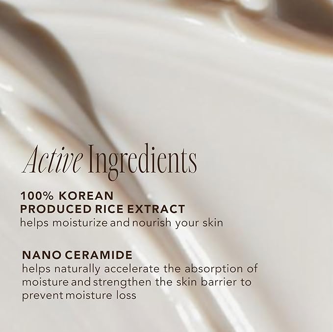 The Face Shop Rice Ceramide Moisturizing Cream - Rice Extract + Rice Bran Oil - Hydrating Targets Dryness, Brightening - Dermatologically Tested - Lightweight Moisturizer Face Cream - Korean Skin Care