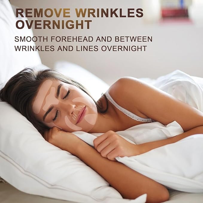 Facial Wrinkle Patches - 192 Pcs Face Patches for Overnight to Reduce Forehead Wrinkles, Smile Lines, Fine Lines & Chin Wrinkles, Anti Wrinkle Facial Patch for Women