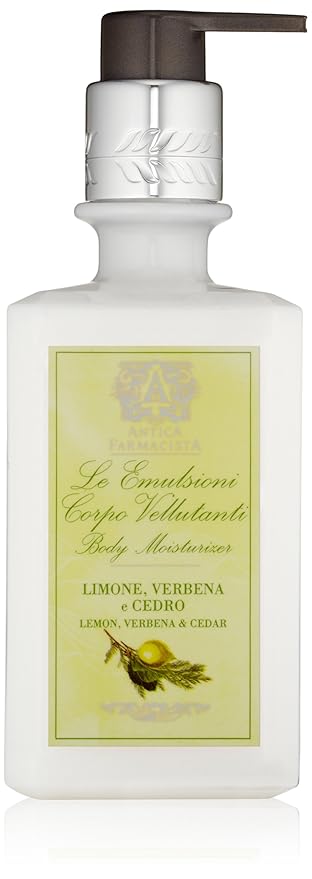 Antica Farmacista Body Moisturizer - Moisturizing Scented Lotion - Premium Body Moisturizer - Luxury Gift for Women & Men - Hand & Skin Hydration - Lemon, Verbena and Cedar, 10 Fl Oz