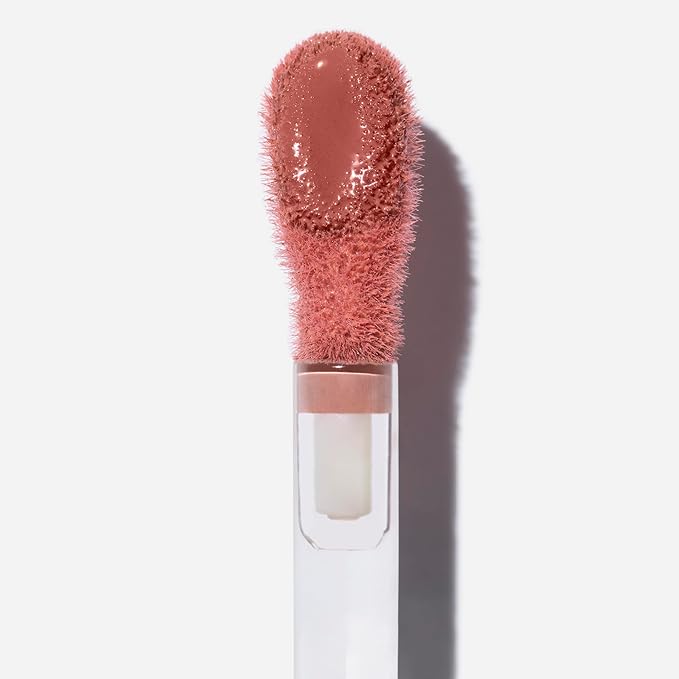 Saie Dew Blush - Lightweight Liquid Blush with a Blendable + Buildable Cream Finish - Dewy Cheek Tint with Doe Foot Wand Makeup Applicator - Warm Dusty Rose - Cutie (.40 oz)