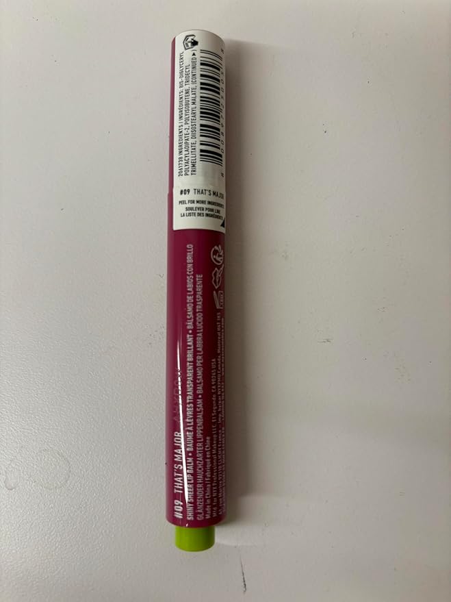 NYX PROFESSIONAL MAKEUP Fat Oil Slick Click, Lightweight, Buildable, Pigmented Vegan Lip Balm - Thats Major