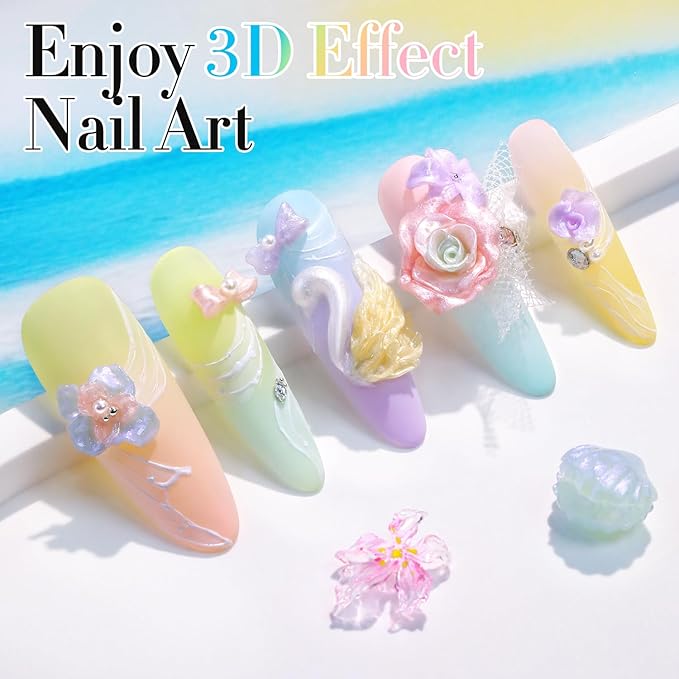 Double Rhythm 3D Nail Gel Pearl Solid Sculpting Gel for Nail Art Non-Sticky Hard Gel for Building Carving Molding Nail Extension Soak Off UV/LED Nail Art Salon Home DIY 0.5 Oz (Orange Pink-Silk 06)