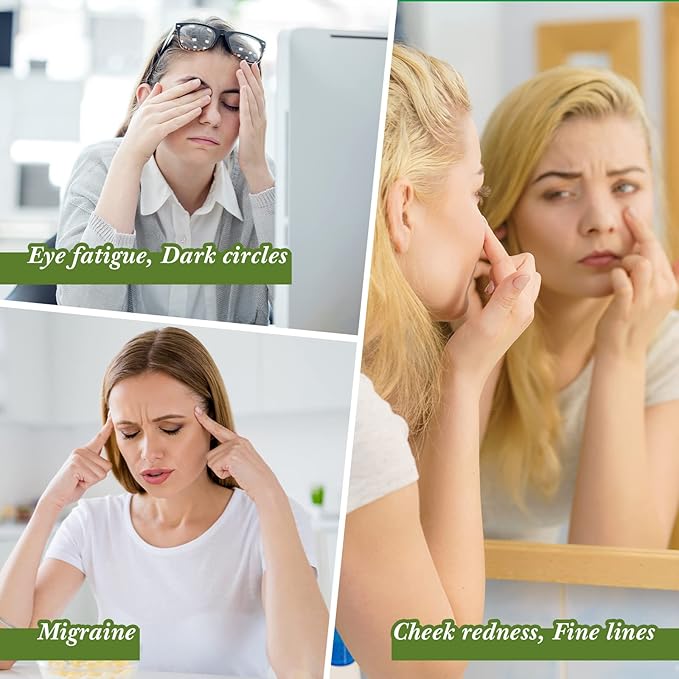 Jade Facial Mask, Jade Sleep Natural Stone Mask, Green Facial Cooling Mask, Jade Eye Mask Beauty Skincare Massage Tools for Alleviate Puffiness Face Massage Puffy Eyes Dark Circles