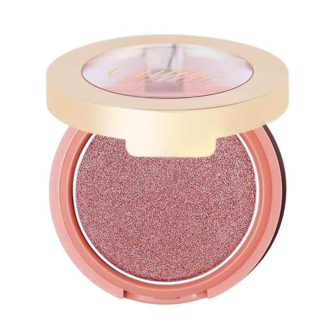 Oulac Shimmer Blush Cheek| 2 in 1 Powdery Blush & Highlighter | Pigmented&Blendable | Shape & Highlight Face| Vegan & Cruelty-Free | 4.8g F01 Love Attraction
