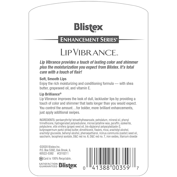 Blistex Lip Vibrance, Lip Protectant 0.13 oz (Pack of 3)