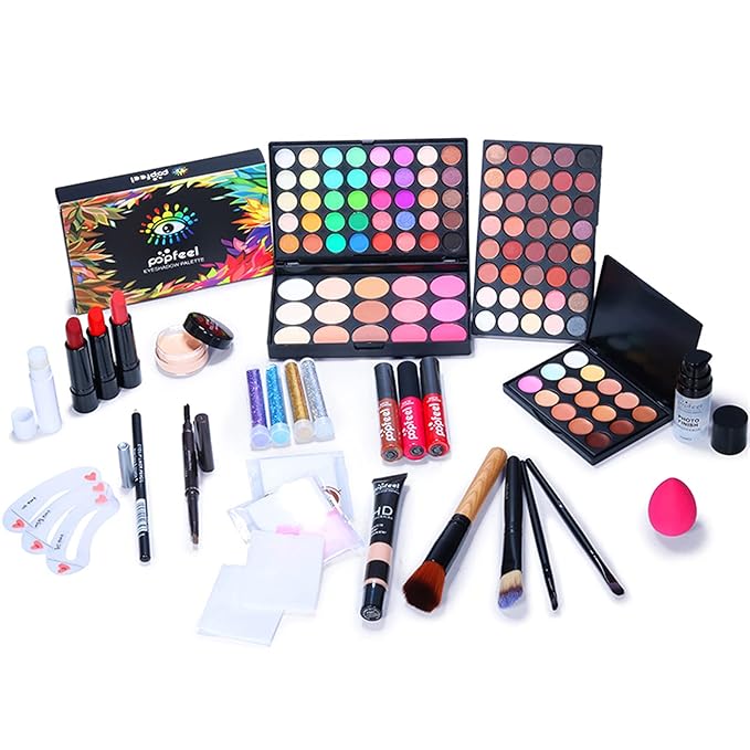 Multi-purpose Makeup Kit All-in-One Makeup Gift Set Colours Mix Eyeshadow Concealer Lip Gloss Pressed Powder and Powder Blusher Cosmetic Makeup Palette Set Kit #093