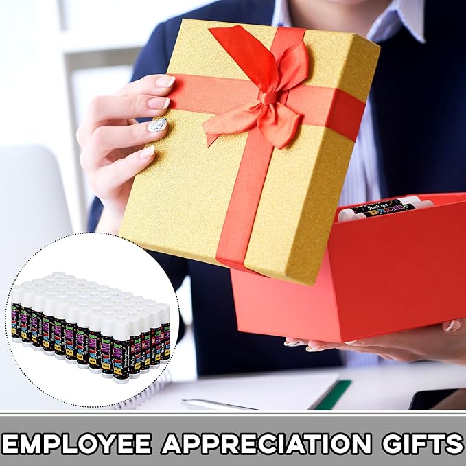 50 Pack Employee Team Appreciation Gifts Bulk Lip Balms Thank You Gifts Inspirational Gifts Party Supplies Christmas Volunteer Gifts for Women Men Staff Coworkers Teachers Nurses