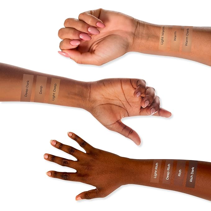 LUMINESS Airbrush Spray Silk Foundation Starter Kit - Deep Rich - Foundation, Primer & Dual-Sided Angled Buffing Brush - Medium, Buildable Coverage, Anti-Aging Formula Hydrates & Moisturizes