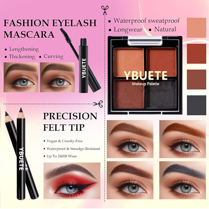 Makeup Set for Girls Teens Women, Makeup Kits for Teen, Makeup Gift Set for Beginners Teenagers, Travel Makeup Kit with Eyeshadow Blusher Contour Foundation Mascara Eyeliner Cosmetic bag