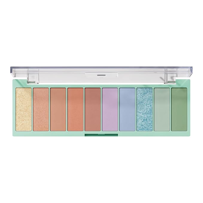 e.l.f. Perfect 10 Eyeshadow Palette, Ten Ultra-Pigmented Bright & Colorful Shades, Blendable Formula, Vegan & Cruelty-Free, So Bright Now
