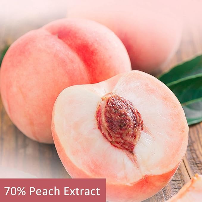 Peach Skincare Sets For Teen Girls, Complete Skin Care Routine With Facial Moisturizer, Face Cleanser, Face Mask, Peach Serum, Hand Cream & Toner, 7-In-1 Facial Skincare Set For Women