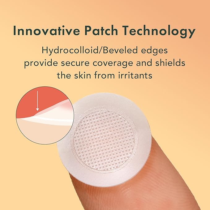 Rael Pimple Patches, Miracle Microcrystal Vitamin C Dark Spot Cover - Hydrocolloid Patch with Glutathione and Niacinamide, Treatment for Post Acne, Korean Skin Care, Vegan, Cruelty Free (9 Count)