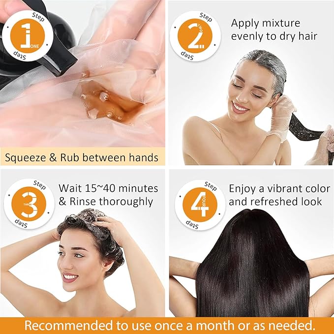 Dark Brown Hair Dye Shampoo for Gray Hair, Natural Color Shampoo Hair Dye for Women & Men, Hair Instant Dye Shampoo Colors Hair in Minutes, Champu Para Canas, 3-in-1 Shampoo for Dyeing Gray, 500 Ml