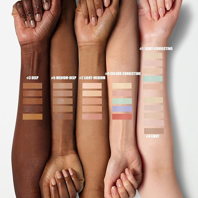 5 In 1 Multi-Use Correcting Concealer Palette,Waterproof Long Lasting Contour Palette,Professional Creamy Concealer Kit for Women,Easy to Create Full Coverage and Natural Finish.#5