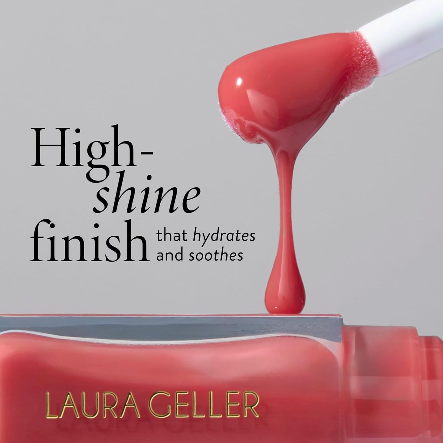 LAURA GELLER NEW YORK Fine Shine Glossy Lip Oil, Mauve Along - Hydrating Squalane - Fine Shimmer Lip Gloss
