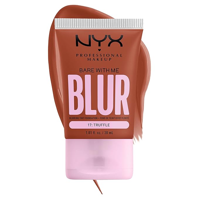 NYX PROFESSIONAL MAKEUP Bare With Me Blur Skin Tint Foundation Make Up with Matcha, Glycerin & Niacinamide - Truffle