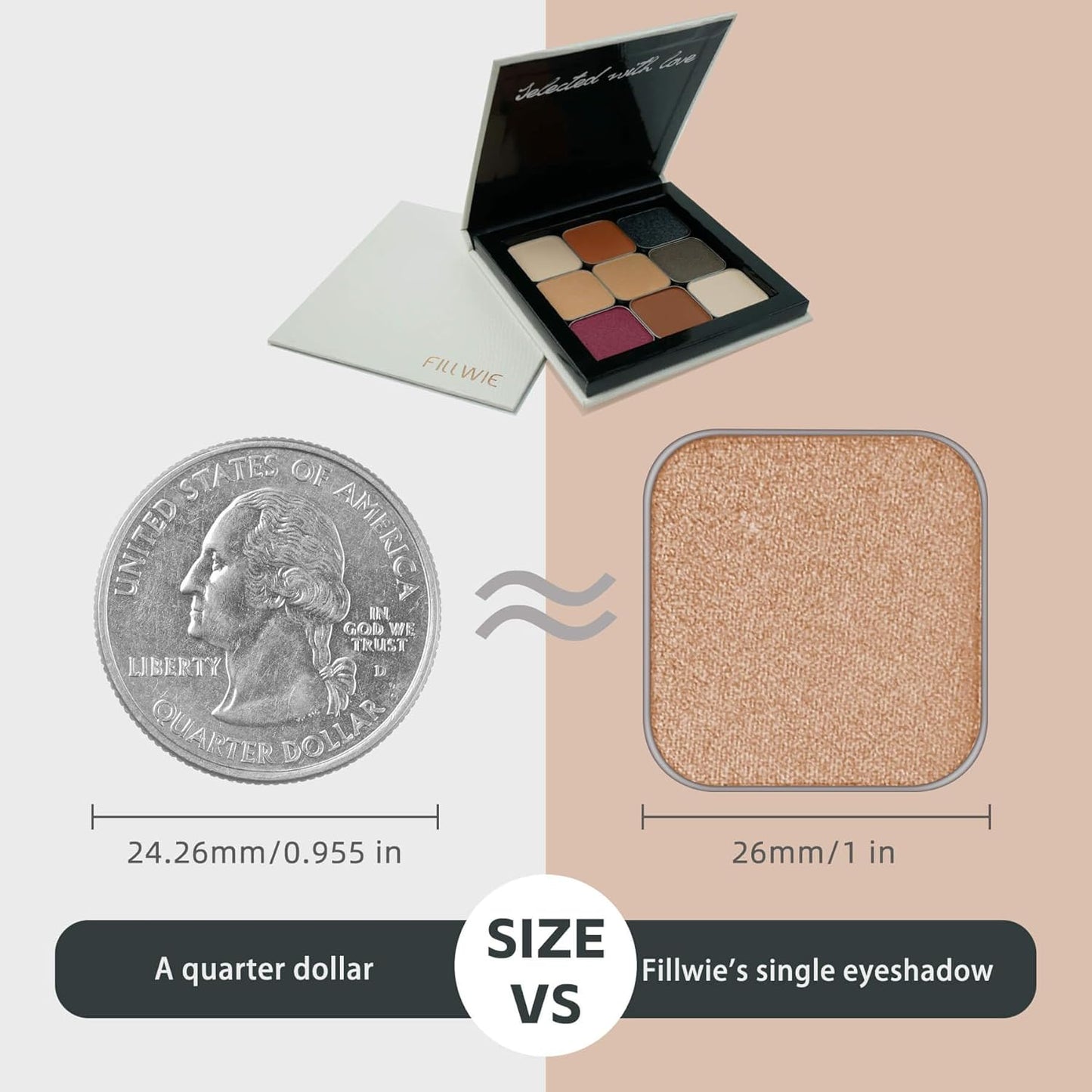 Shimmer Single Eyeshadow Refill – Plum Coloring, High Pigment, Long-lasting, No Fallout – Single Pan with Metal Base, Compatible with Magnetic Palettes – Eyeshadow Pan for DIY Makeup