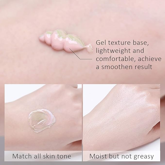 SIAMHOO One Step Face Primer Makeup Tricolor Tinted Moisturizer Skin Tone Correcting and Brightening Primer for Glowing and Flawless Makeup, 35ml - 2pcs