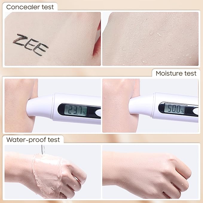 Air Cushion CC Cream Foundation - Mushroom Head BB Creams, Long Lasting Concealing Brightening, Moisturizer Face Cream,Facial Skin Care Makeup For All Skin Types (Buff Beige)