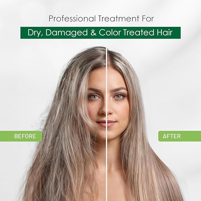 Herbishh Argan Hair Mask (150ml) + Argan Oil Shampoo & Conditioner (16.9 fl.oz Each) Hair Care Set – Deep Cleansing & Hydration, Ideal for Repairing Dry, Frizzy & Colored Hair – Sulfate & Paraben Free
