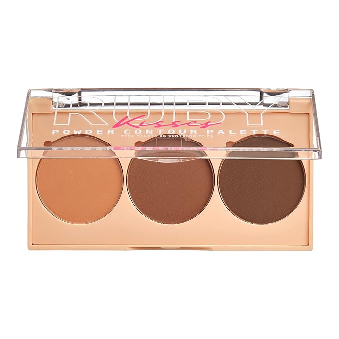 Ruby Kisses Contour Palette 3-in-1 Contour, Conceal, Highlight All-In-One Mini Palette, Long-Lasting, Easy to Blend Powder Contour Palette for All Skin Type