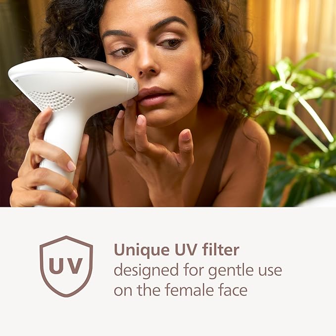 Philips Lumea 8000 Series IPL Hair Removal Device - Alternative to Laser Hair Removal, SenseIQ Technology and Lumea App, 3 Attachments for Body, Face, and Precision, for Women & Men, BRI937/03