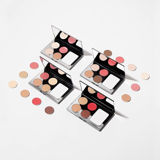 Monts & Merveilles Face Palette – Cream | Bronzer, Concealer, Contour, Blush, Setting Powder | Long Lasting | Face and Cheek Sculpting Palette | Refillable | Cruelty Free (Light to Medium Skin)