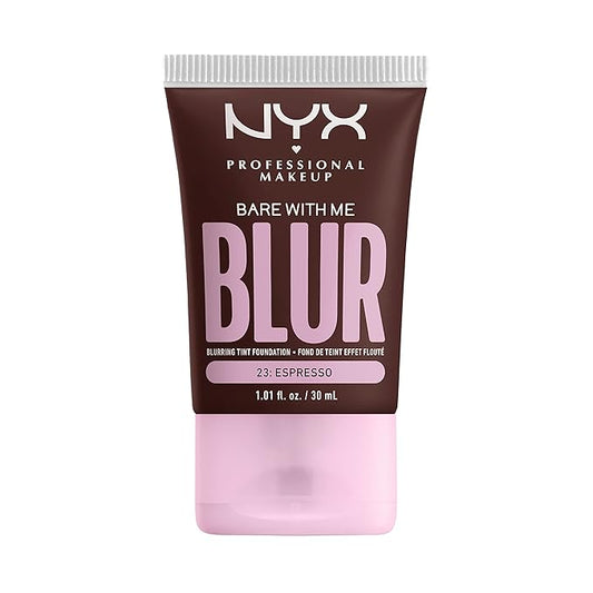 NYX PROFESSIONAL MAKEUP Bare With Me Blur Skin Tint Foundation Make Up with Matcha, Glycerin & Niacinamide - Espresso