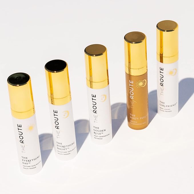 The Route Beauty LIL’ SKINCARE BFFs Skincare Kit: Includes The Everything Day and The Everything Night Moisturizers, and The Girlfriend Skin-Loving Glow Primer (0.27 Fl Oz)