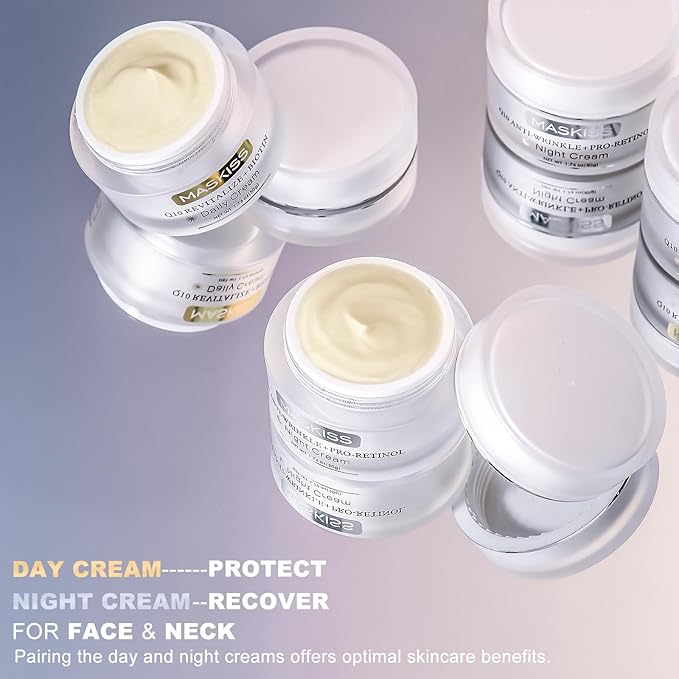 Firming Neck Cream & Anti-Wrinkle Face Cream with Coenzyme Q10, Unscented Skin Firming Neck Cream, Anti Aging Facial Moisturizer for Sensitive Skin, 1.76 Oz Jar